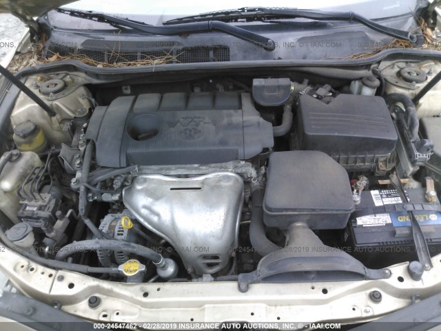 4T1BF3EK8AU108293 - 2010 TOYOTA CAMRY SE/LE/XLE 金色 照片 10