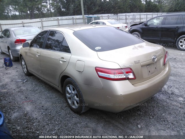 4T1BF3EK8AU108293 - 2010 TOYOTA CAMRY SE/LE/XLE 金色 照片 3
