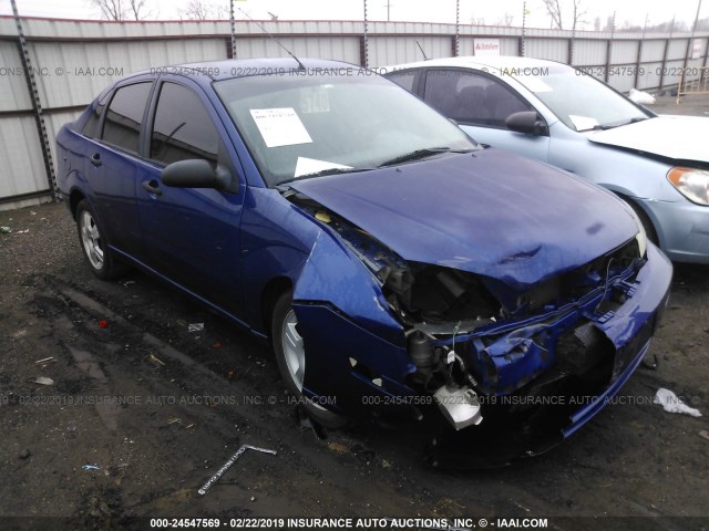 1FAFP34N95W135162 - 2005 FORD FOCUS ZX4 BLUE photo 1