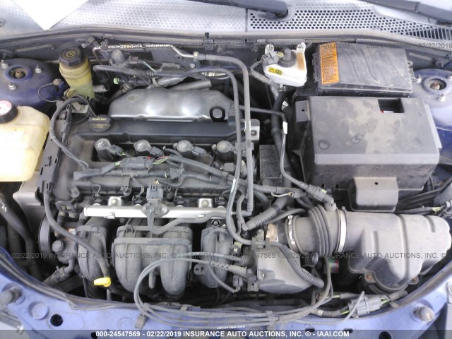 1FAFP34N95W135162 - 2005 FORD FOCUS ZX4 BLUE photo 10