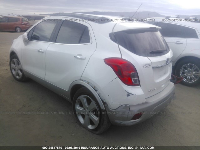 KL4CJASB7FB154467 - 2015 BUICK ENCORE WHITE photo 3