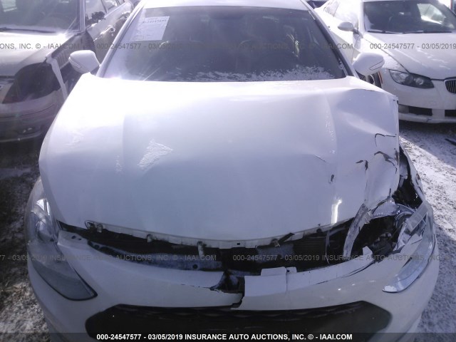 KMHEC4A49DA084319 - 2013 HYUNDAI SONATA HYBRID WHITE photo 10