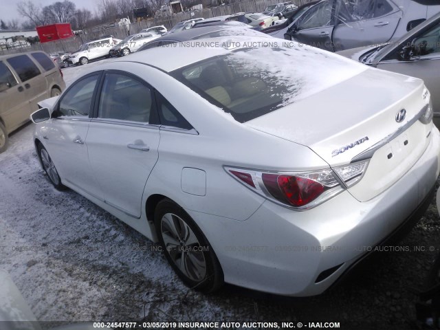 KMHEC4A49DA084319 - 2013 HYUNDAI SONATA HYBRID WHITE photo 3