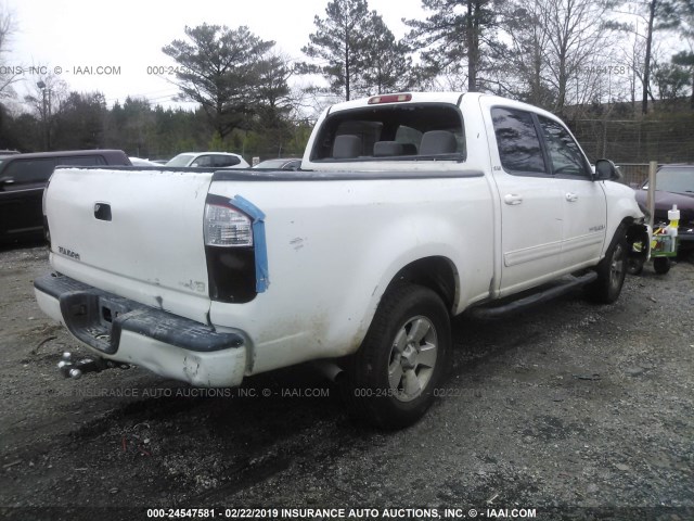 5TBET34196S502604 - 2006 TOYOTA TUNDRA DOUBLE CAB SR5 WHITE photo 4