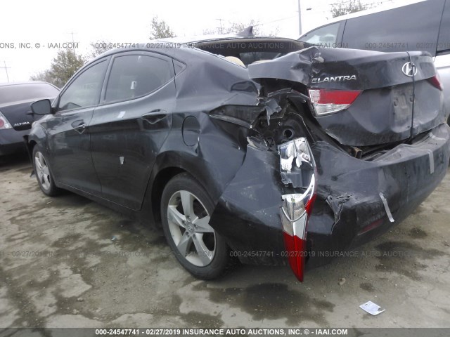 5NPDH4AE0DH232599 - 2013 HYUNDAI ELANTRA GLS/LIMITED BLACK photo 3