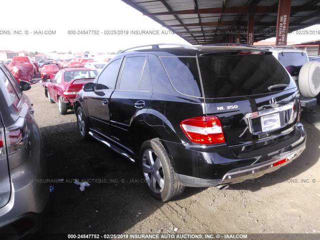 4JGBB86E06A107164 - 2006 MERCEDES-BENZ ML 350 BLACK photo 3