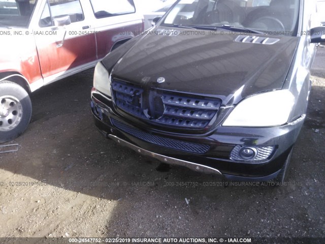 4JGBB86E06A107164 - 2006 MERCEDES-BENZ ML 350 BLACK photo 6