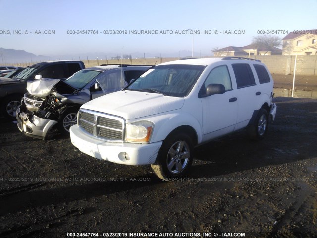 1D8HB482X6F158668 - 2006 DODGE DURANGO SLT WHITE photo 2