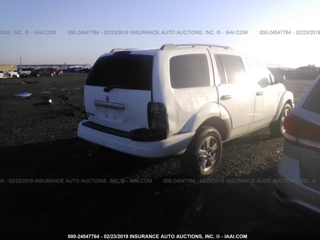 1D8HB482X6F158668 - 2006 DODGE DURANGO SLT WHITE photo 4