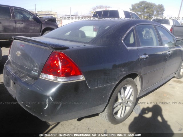 2G1WC5E3XC1307517 - 2012 CHEVROLET IMPALA LTZ Dark Blue photo 4