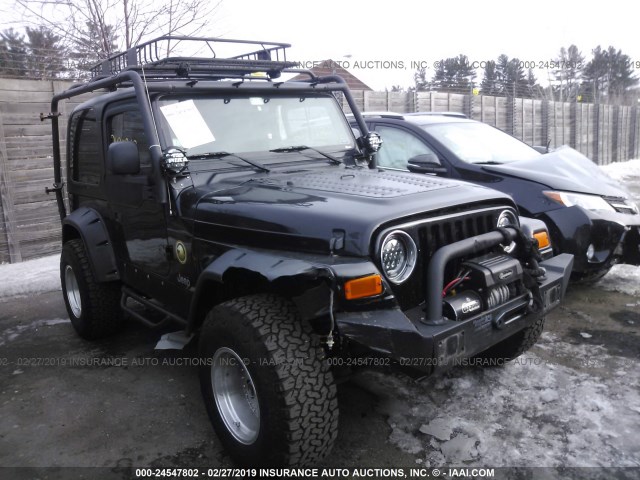 1J4FA49S66P732498 - 2006 JEEP WRANGLER / TJ SPORT BLACK photo 1