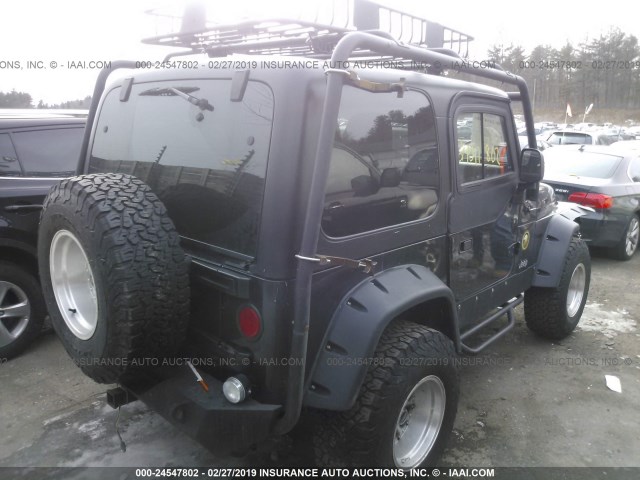 1J4FA49S66P732498 - 2006 JEEP WRANGLER / TJ SPORT BLACK photo 4