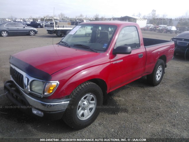 5TENL42N14Z438464 - 2004 TOYOTA TACOMA RED photo 2