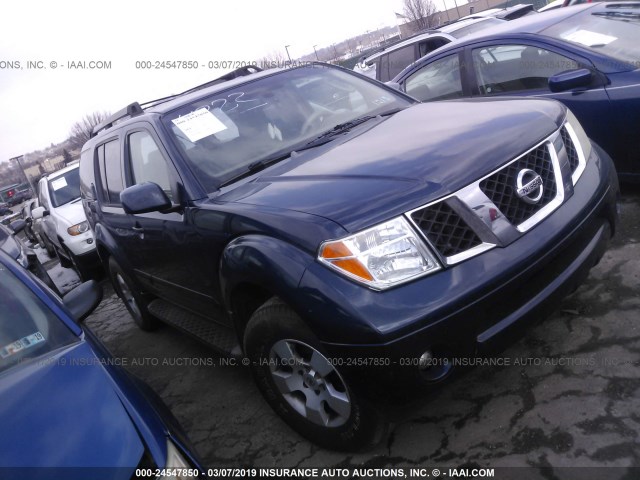 5N1AR18W76C638158 - 2006 NISSAN PATHFINDER LE/SE/XE BLUE photo 1