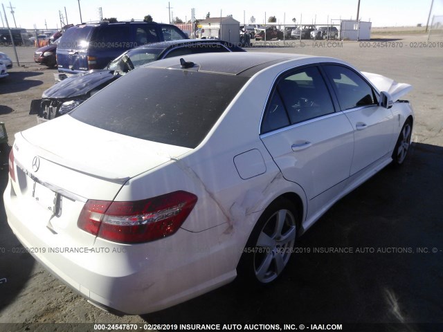 WDDHF5GB7BA280718 - 2011 MERCEDES-BENZ E 350 WHITE photo 4