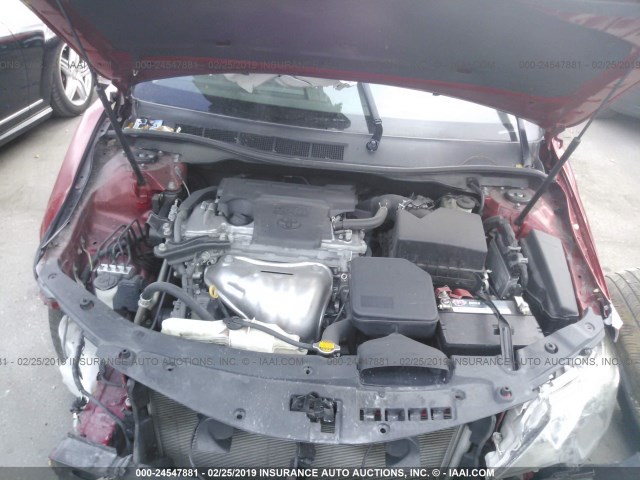 4T1BF1FK2EU843439 - 2014 TOYOTA CAMRY L/SE/LE/XLE 红色 照片 10