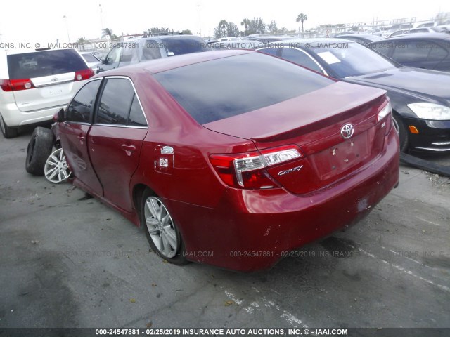 4T1BF1FK2EU843439 - 2014 TOYOTA CAMRY L/SE/LE/XLE 红色 照片 3