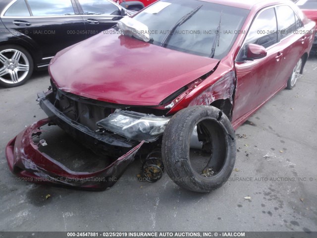 4T1BF1FK2EU843439 - 2014 TOYOTA CAMRY L/SE/LE/XLE 红色 照片 6