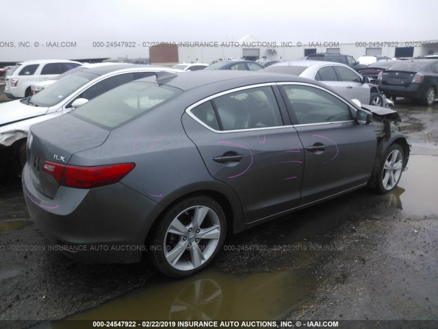 19VDE1F34FE000554 - 2015 ACURA ILX 20 GRAY photo 4