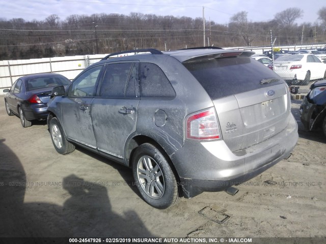 2FMDK48C78BB14150 - 2008 FORD EDGE SEL SILVER photo 3