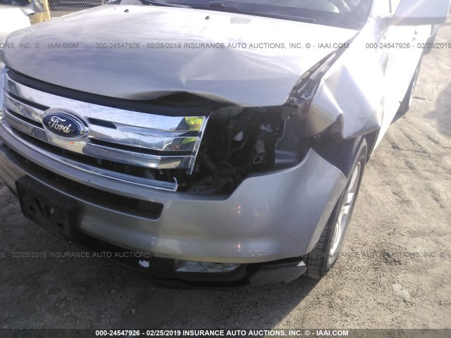 2FMDK48C78BB14150 - 2008 FORD EDGE SEL SILVER photo 6