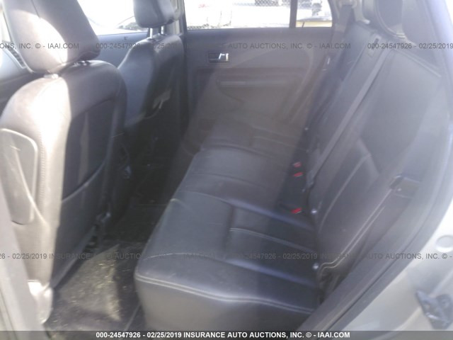 2FMDK48C78BB14150 - 2008 FORD EDGE SEL SILVER photo 8