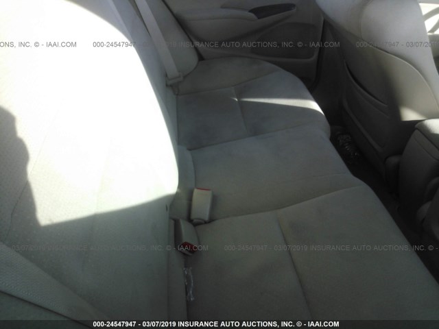 JHMFA36208S029269 - 2008 HONDA CIVIC HYBRID GRAY photo 8