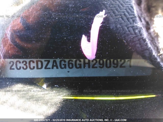 2C3CDZAG6GH290921 - 2016 DODGE CHALLENGER SXT BLUE photo 9