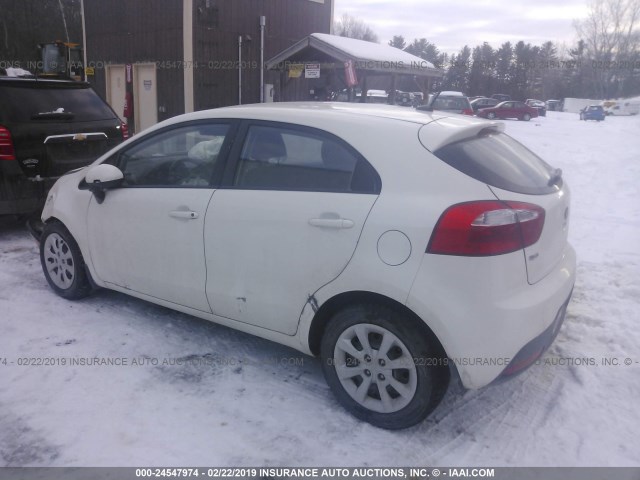 KNADM5A3XE6955823 - 2014 KIA RIO LX WHITE photo 3