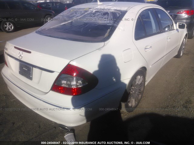 WDBUF72X28B212884 - 2008 MERCEDES-BENZ E 550 WHITE photo 4