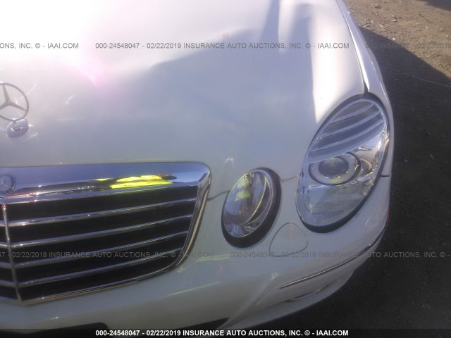 WDBUF72X28B212884 - 2008 MERCEDES-BENZ E 550 WHITE photo 6