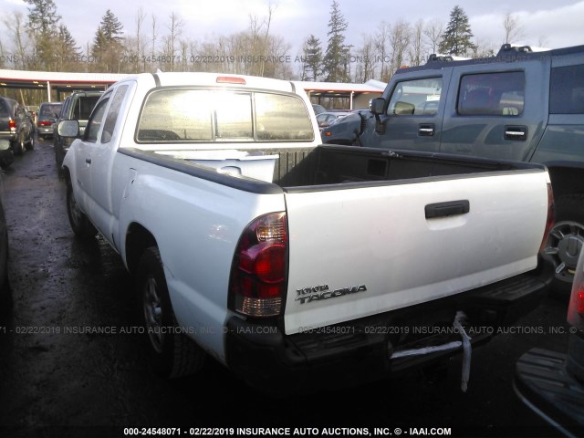 5TETX22N57Z388348 - 2007 TOYOTA TACOMA ACCESS CAB თეთრი ფოტო 3