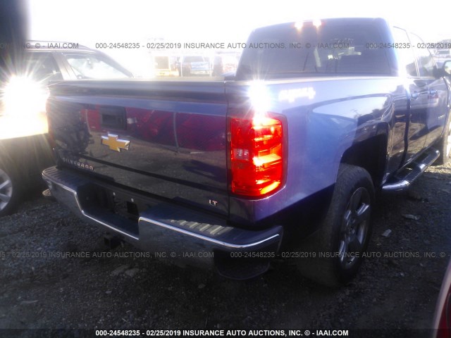 1GCVKREC6EZ174844 - 2014 CHEVROLET SILVERADO K1500 LT BLUE photo 4