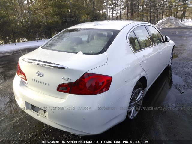 JN1CV6AR5BM400584 - 2011 INFINITI G37 WHITE photo 4