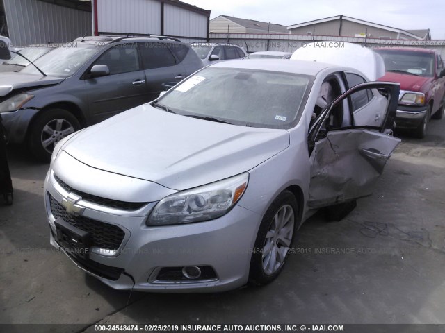 1G11H5SLXEF260906 - 2014 CHEVROLET MALIBU LTZ SILVER photo 2