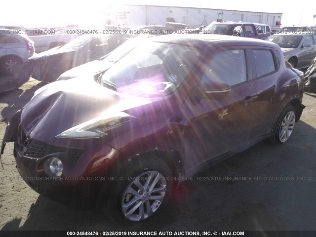 JN8AF5MR8FT505692 - 2015 NISSAN JUKE S/SV/SL/NISMO MAROON photo 2