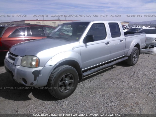 1N6ED29X24C454421 - 2004 NISSAN FRONTIER CREW CAB XE V6 SILVER photo 2