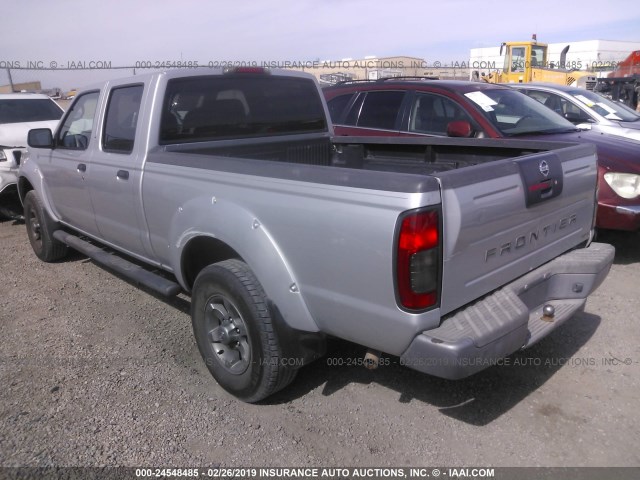 1N6ED29X24C454421 - 2004 NISSAN FRONTIER CREW CAB XE V6 SILVER photo 3