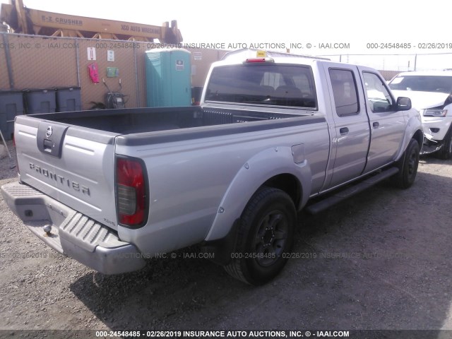1N6ED29X24C454421 - 2004 NISSAN FRONTIER CREW CAB XE V6 SILVER photo 4