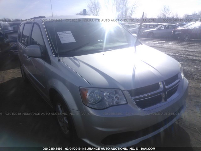 2C4RDGCG0CR319499 - 2012 DODGE GRAND CARAVAN SXT SILVER photo 1