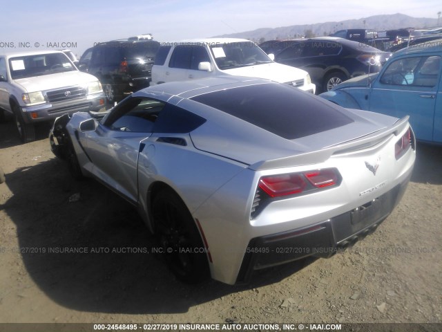 1G1YB2D70H5100784 - 2017 CHEVROLET CORVETTE STINGRAY/1LT SILVER photo 3