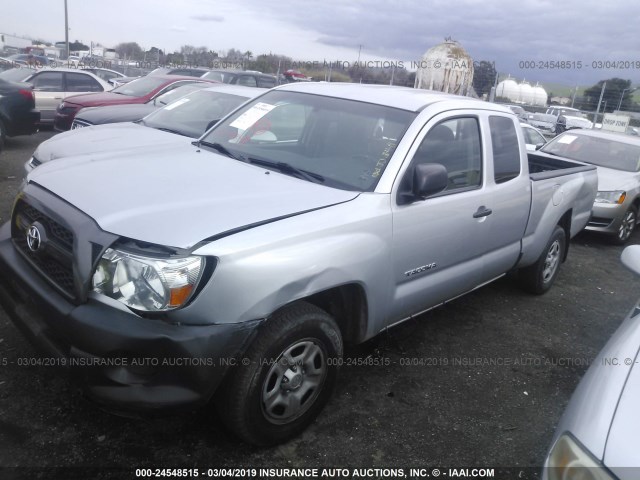 5TFTX4CN7BX008579 - 2011 TOYOTA TACOMA ACCESS CAB ვერცხლისფერი ფოტო 2