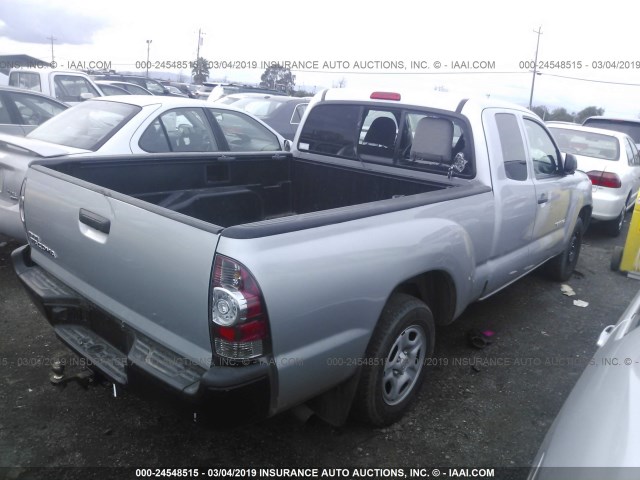 5TFTX4CN7BX008579 - 2011 TOYOTA TACOMA ACCESS CAB ვერცხლისფერი ფოტო 4