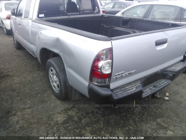 5TFTX4CN7BX008579 - 2011 TOYOTA TACOMA ACCESS CAB ვერცხლისფერი ფოტო 6