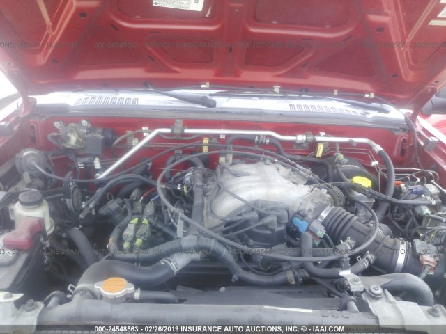 5N1ED28T6YC575133 - 2000 NISSAN XTERRA XE/SE RED photo 10