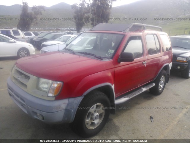 5N1ED28T6YC575133 - 2000 NISSAN XTERRA XE/SE RED photo 2