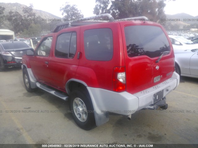 5N1ED28T6YC575133 - 2000 NISSAN XTERRA XE/SE RED photo 3