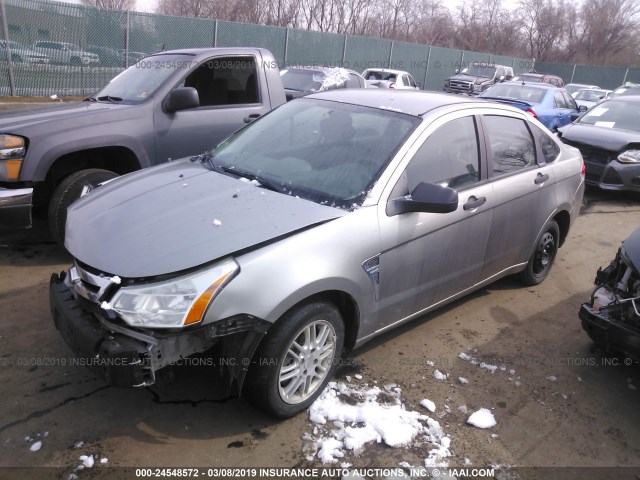 1FAHP35N18W105536 - 2008 FORD FOCUS SE/SEL/SES GRAY photo 2