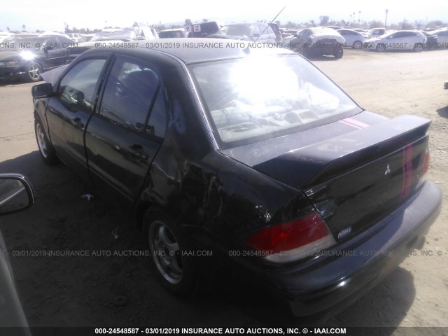 JA3AJ26E73U063950 - 2003 MITSUBISHI LANCER ES BLACK photo 3