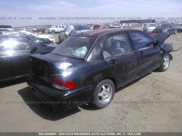 JA3AJ26E73U063950 - 2003 MITSUBISHI LANCER ES BLACK photo 4